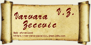 Varvara Zečević vizit kartica